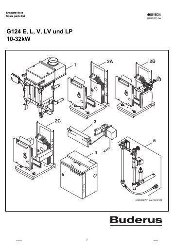 Buderus-Ersatzteil-Katalog G124 E,L,V,LV,LP