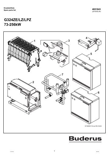 Buderus-Ersatzteil-Katalog G324ZE-LZ-PZ 73-256kW