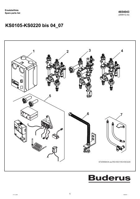 Buderus-Ersatzteil-Katalog Logasol KS0105-KS0220