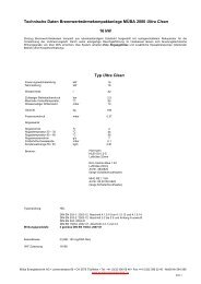 Technische Daten Typ Ultra Clean - Müba Energietechnik AG