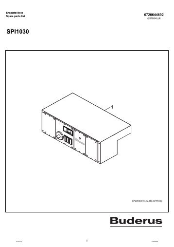 Buderus-Ersatzteil-Katalog SPI1030