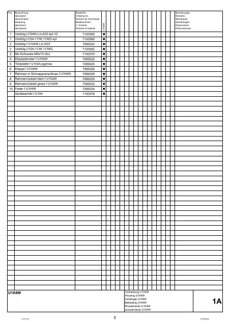 Komplette Ersatzteilliste PDF download - Ersatzteile-koeln.de