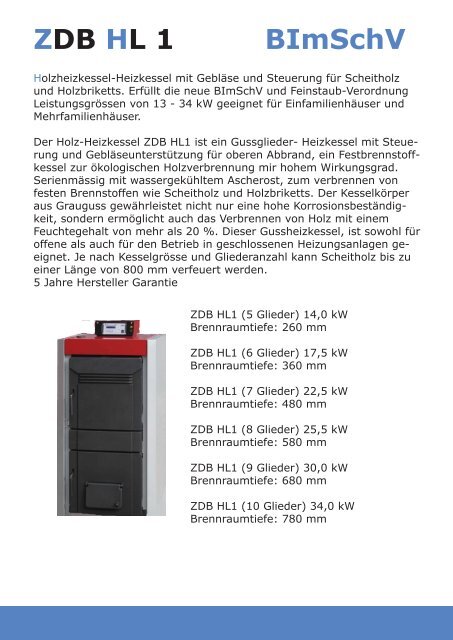 Technische Daten und MaÃe - Der Heizungs-Discount