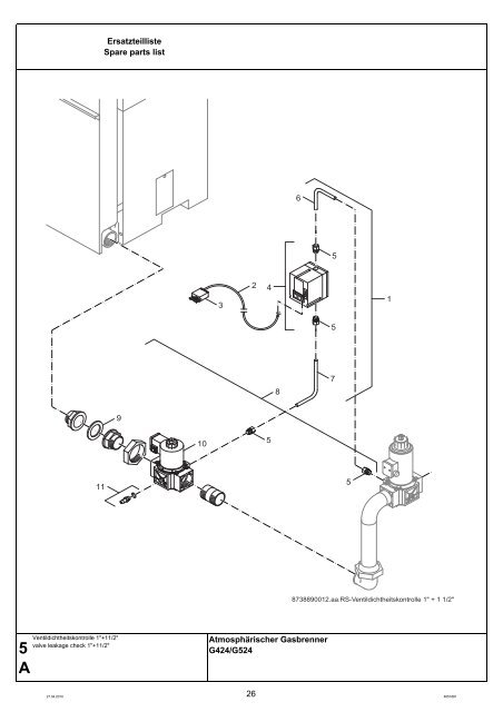 Buderus-Ersatzteil-Katalog Brenner G424-524