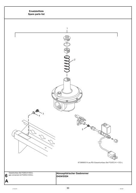 Buderus-Ersatzteil-Katalog Brenner G424-524