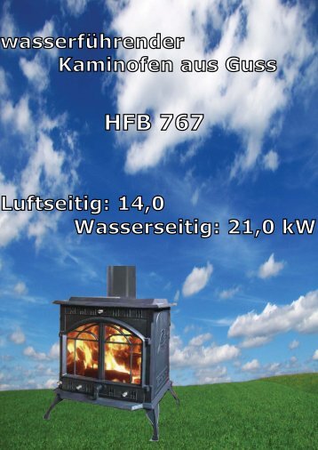 WasserfÃ¼hrender Zentralheizungs Jugendstil Kaminofen HFB 767 ...