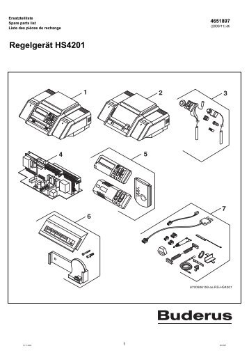 RegelgerÃ¤t HS4201 - Buderus Ersatzteile fÃ¼r Heizungsanlagen