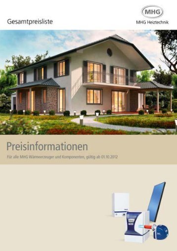 mhg-heiztechnik Gesamt-Preisliste und Rabattliste fÃ¼r MHG ...