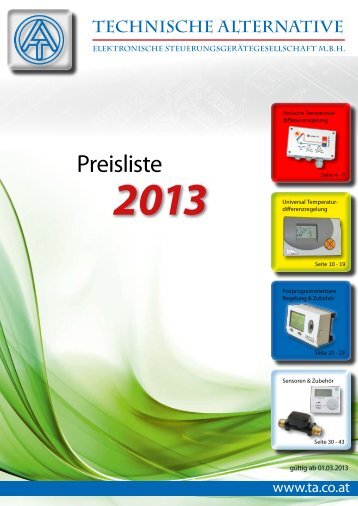 Technische Alternative Katalog - Heizung und Solar zu ...