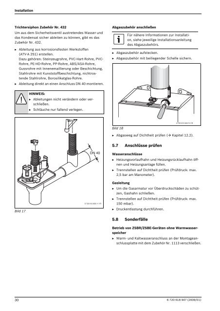 CerapurComfort-Installationsanleitung - Heizung und Solar zu ...