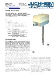 Humidity sensors - Juchheim Solingen