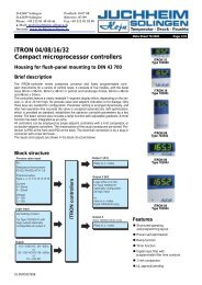 iTRON 04/08/16/32 Compact microprocessor controllers - Juchheim ...