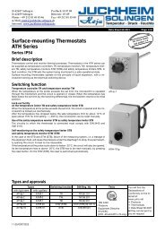 Surface-mounting Thermostats ATH Series - Juchheim Solingen