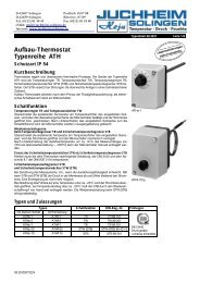 Aufbau-Thermostat Typenreihe ATH - Juchheim Solingen