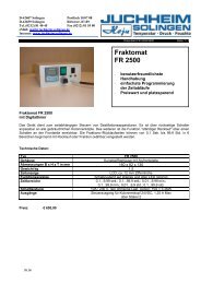 Fraktomat FR 2500 - Juchheim Solingen