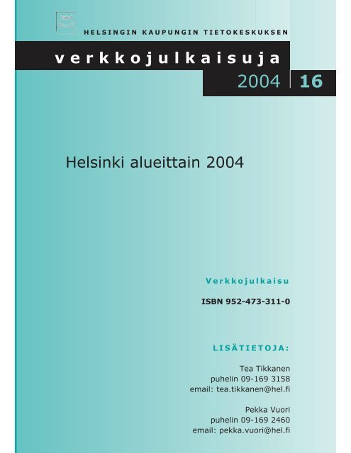 Helsinki alueittain 2004 verkkojulkaisuja