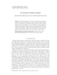 ON WEAKLY PRIMARY IDEALS 1. Introduction Weakly prime ideals ...