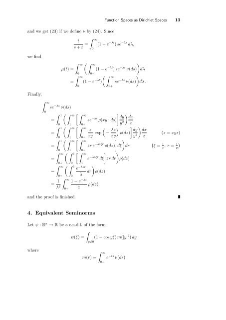 Function Spaces as Dirichlet Spaces (About a Paper by Maz'ya and ...
