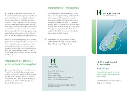 Fußchirurgie - HELIOS Kliniken GmbH