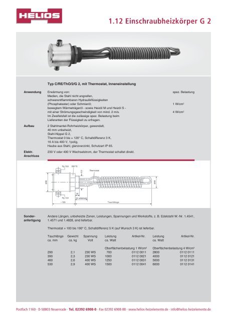 1.13 EinschraubheizkÃ¶rper G 11/2 - Helios GmbH