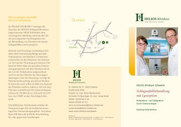 Teleneurologie - HELIOS Kliniken GmbH