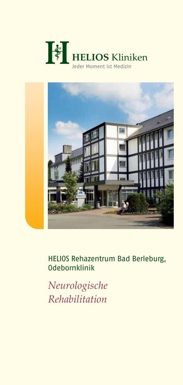 Flyer Neurologische Rehabilitation - HELIOS Kliniken GmbH