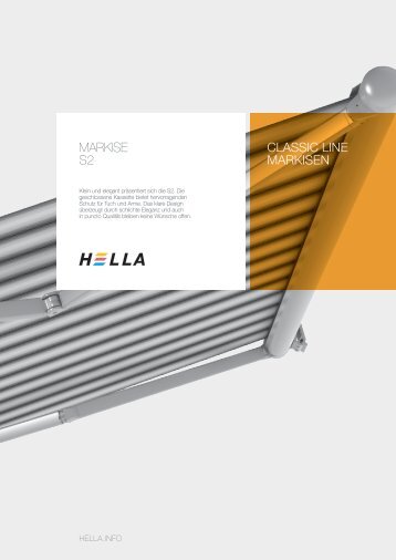 CLASSIC LINE MARKISEN Markise s2 - Hella Specht