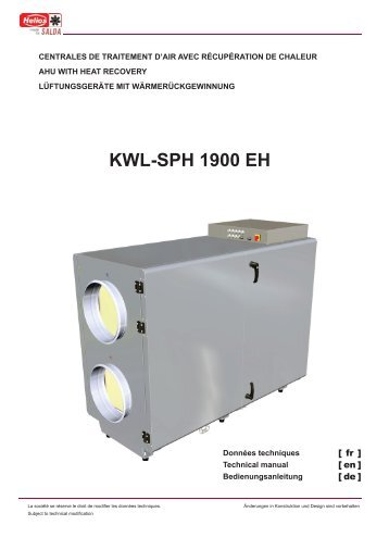 KWL-SPH 1900 EH - HELIOS Ventilatoren