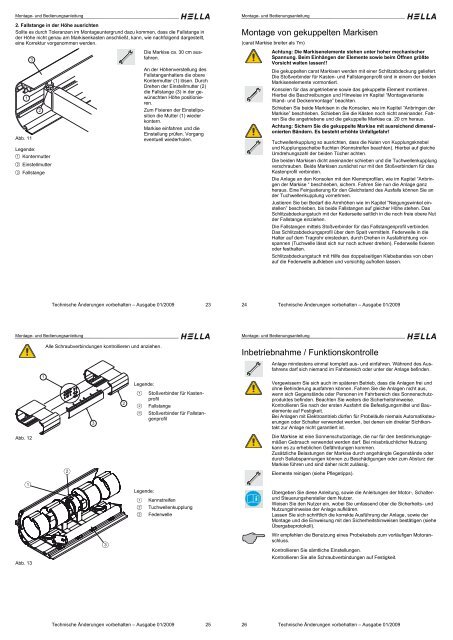 Inhaltsverzeichnis Vorbemerkungen HELLA CARAT ... - Hella Specht