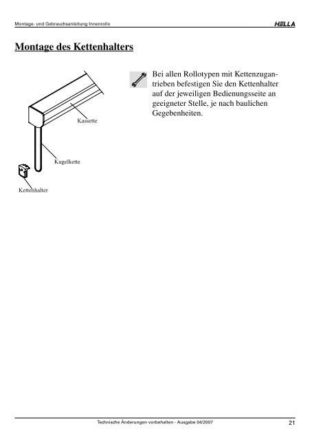 ROLLO_Montageanleitung 11 12 13.indb - Hella Sonnen