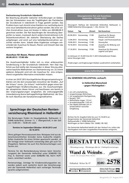 Ausgabe August 2013 - Gemeinde Hellenthal