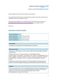 Literature search results - Health Libraries in Lincolnshire Online