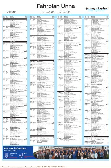 Fahrplan Unna - Hellweger Anzeiger