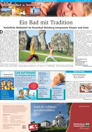 Gesunder Urlaub in Deutschland - Hellweger Anzeiger