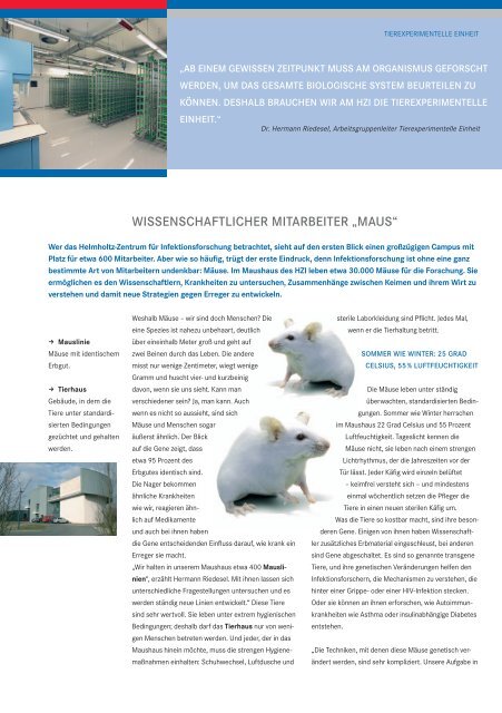 Dr. Hermann Riedesel - Helmholtz-Zentrum fÃ¼r Infektionsforschung