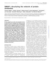 SIMAPâstructuring the network of protein similarities