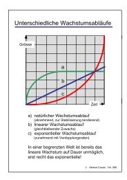 Unterschiedliche WachstumsablÃ¤ufe - Helmut Creutz