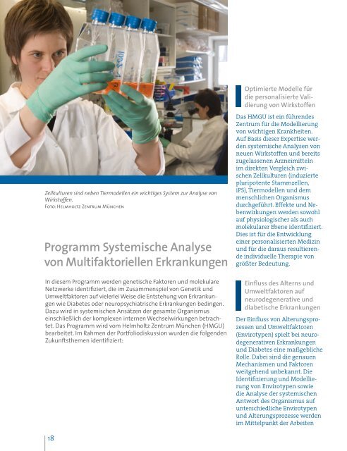 Die Weiterentwicklung des Portfolios der Helmholtz ...