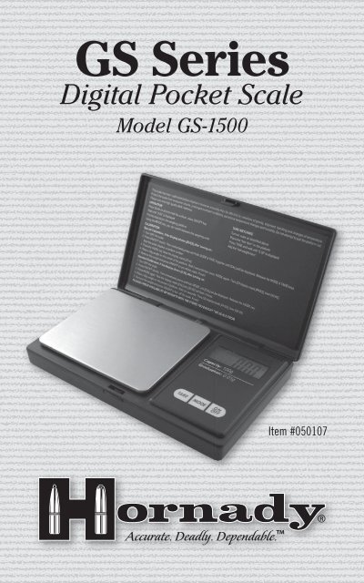 GS-1500 Electronic Scale - Hornady