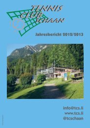 Jahresbericht 2012/2013 info@tcs.li www.tcs.li @tcschaan