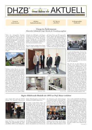 Hauszeitschrift 'DHZB aktuell' Ausgabe August 2013 - Deutsches ...
