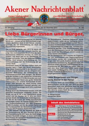 Ausgabe 592 vom 20.12.2013 - Stadt Aken (Elbe)