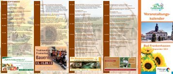 Veranstaltungs- kalender - Bad Frankenhausen