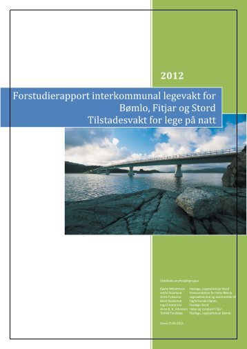 Interkommunal legevakt Sunnhordland (del 1 forstudierapport)