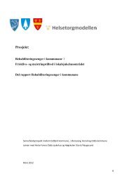 Rehabilitering/LMS/Frisklivssentraler Hardanger - Helsetorgmodellen