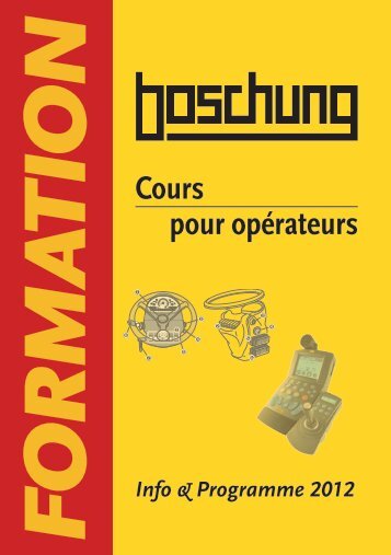 Cours pour opérateurs Jetbroom - Boschung