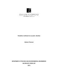 Prediction methods for acoustic vibration Markus Timonen - Oulu