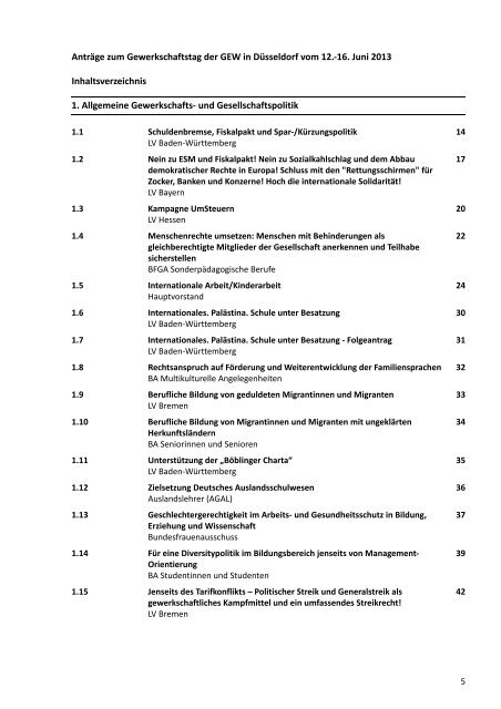 Das komplette Antragspaket - GEW