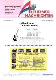 Nr. 30 Jahrgang 49 Freitag, den 26. Juli 2013 - Gemeinde Altheim