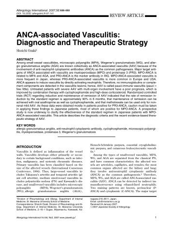 ANCA-associated Vasculitis - Hem-aids.ru